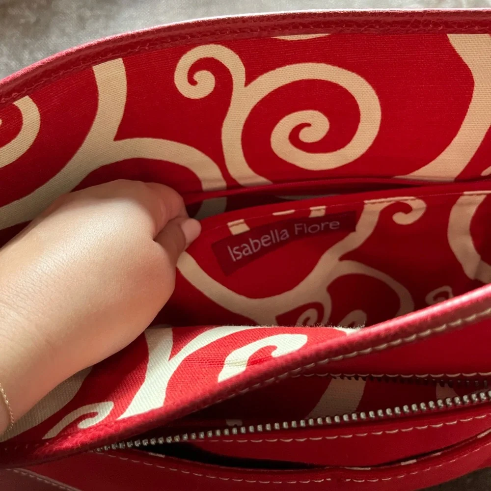 NWOT Isabella Fiore Red Diaper Bag - Picture 11 of 16